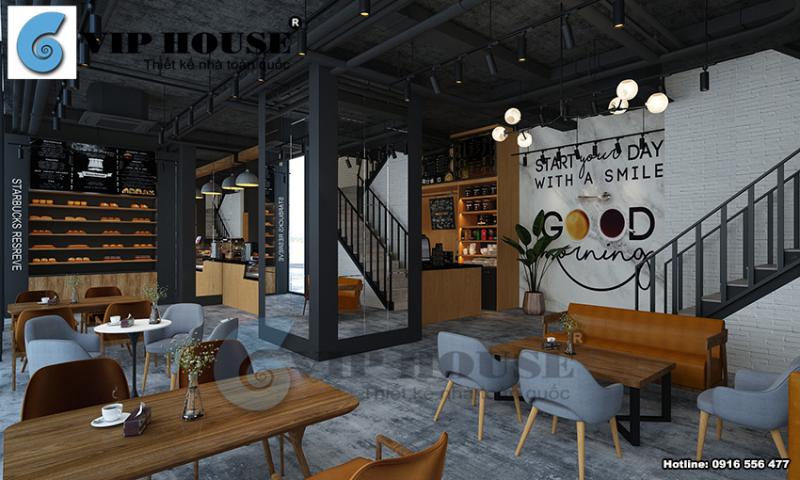 Thiết kế nội thất quán cafe hiện đại tại Liễu Giai - Ba Đình